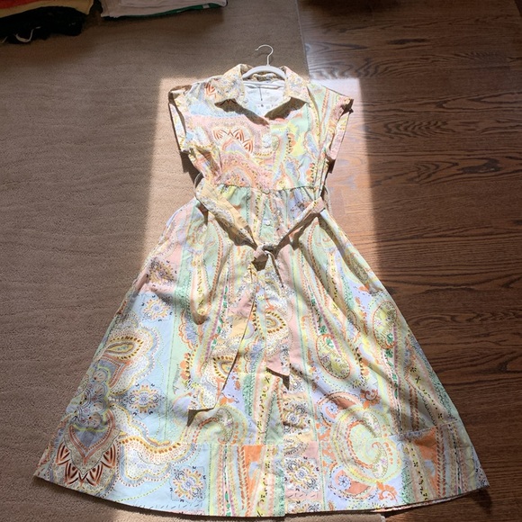 Zara Paisley Printed Midi Shirt‎ Dress - Picture 6 of 15